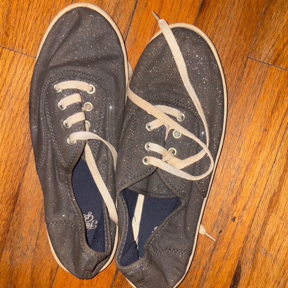 Faded Glory Gray Sneakers Classic Low-Top Casual